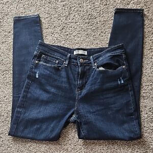 Dark Blue Skinny Jeans for Women